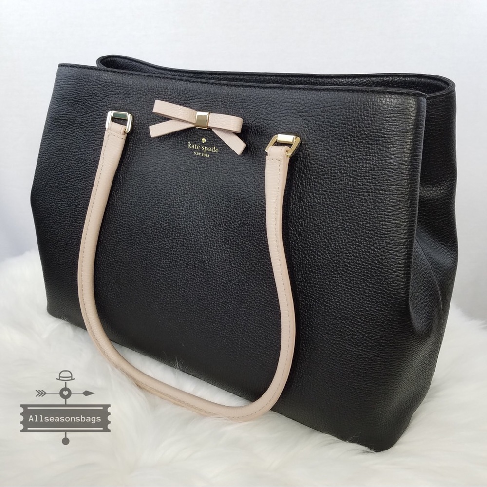 🔽 Kate spade Maryanne Henderson black handbag bow - Picture 5 of 8